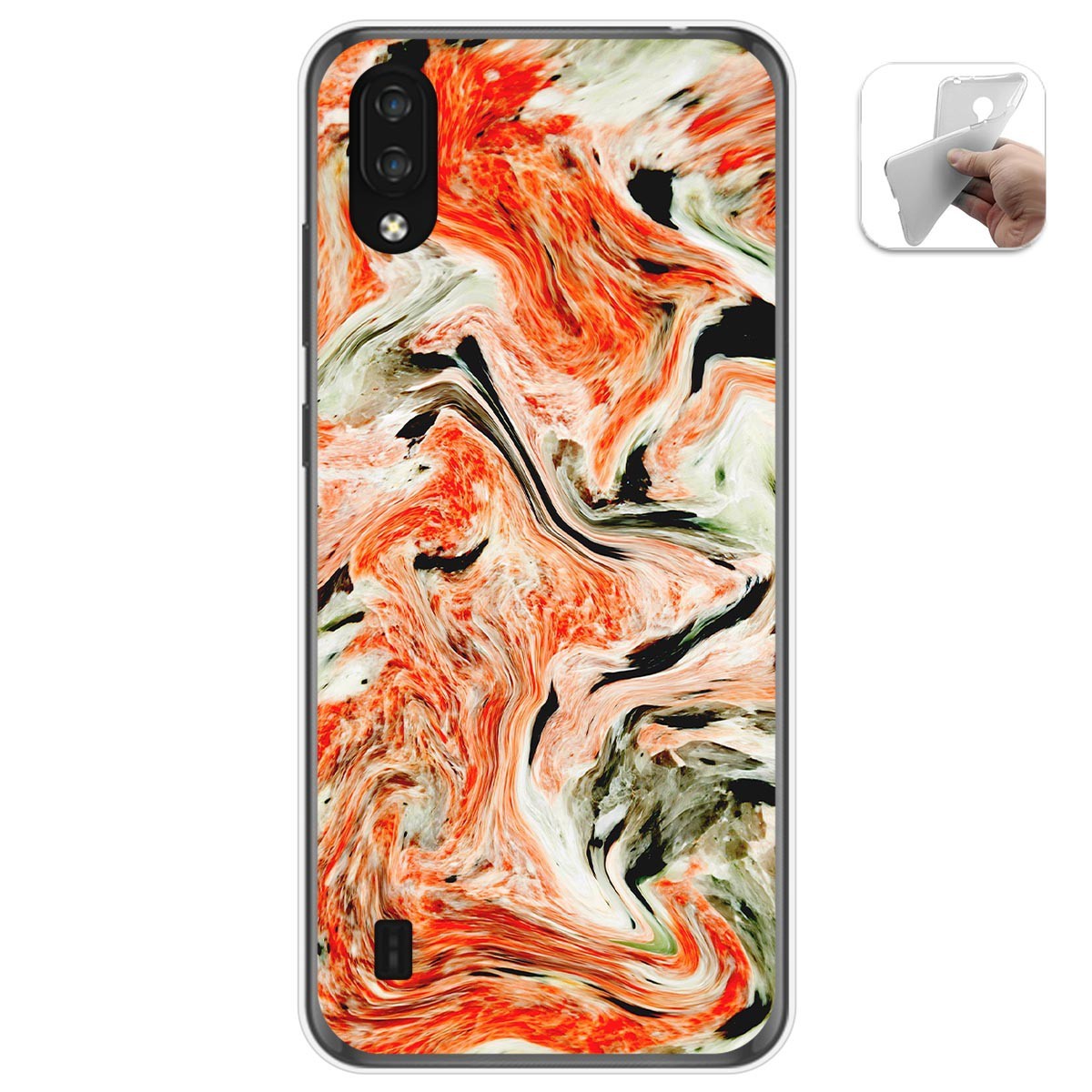 Tumundosmartphone Funda Gel Tpu para Zte Blade A5 2020 diseño Mármol 12 Dibujos