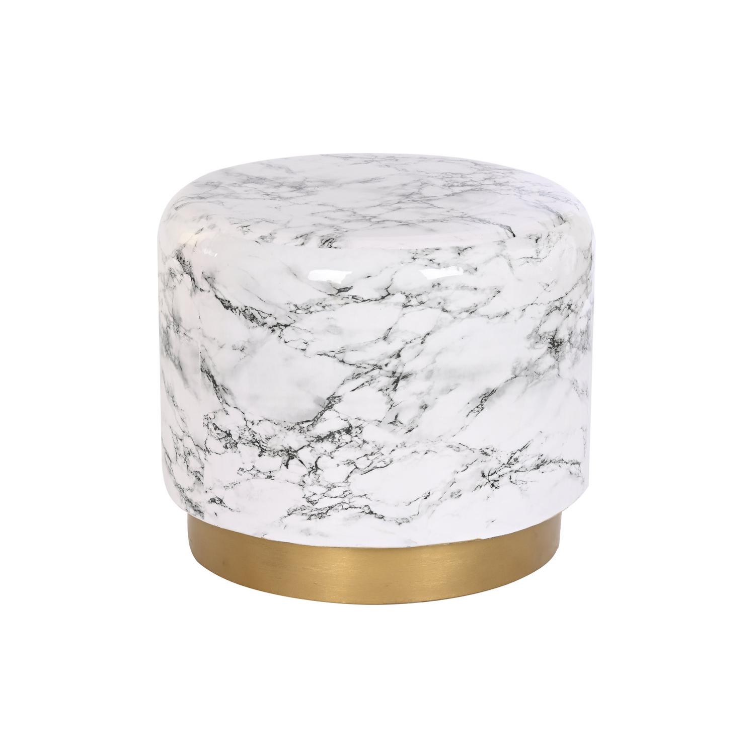 Mesita Auxiliar Hierro 50X50X45 Simil Marmol - Fijalo - El mejor complemento para tu hogar.