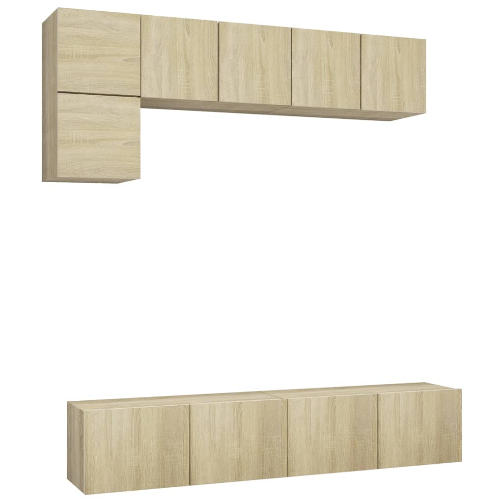 vidaXL Set de muebles de salón TV 5 piezas madera ingeniería 80x30x30 cm, Mueble de Salon, Mueble TV, Mueble TV salon, Mesa de TV, Mueble tele