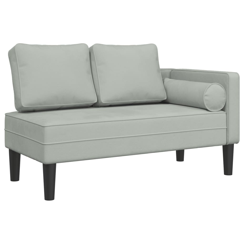 vidaXL Sofá diván con cojines terciopelo en color Gris claro/Crema/Negro y más | acolchados duraderos para sofás de jardín terraza exterior