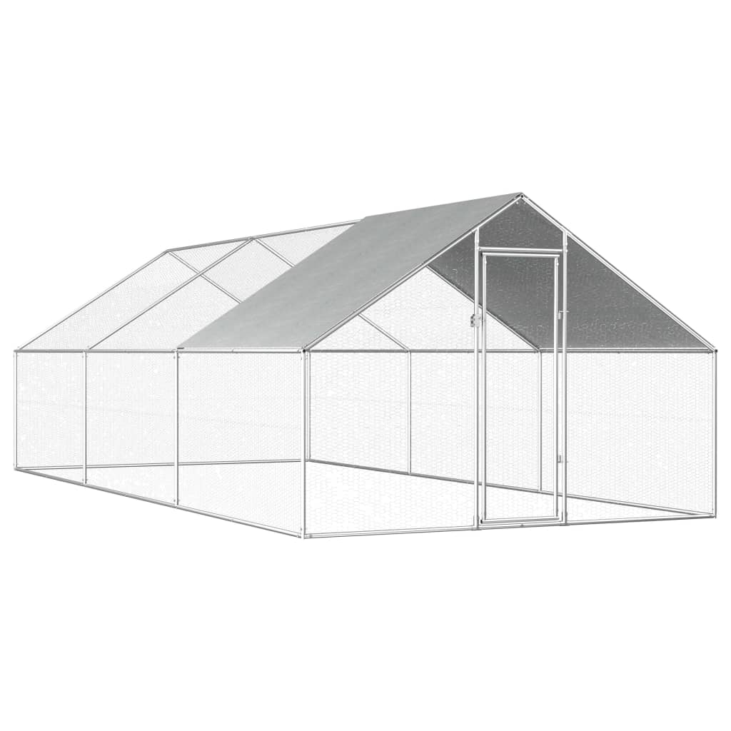 vidaXL Jaula Gallinero de Exterior de Acero Galvanizado Corral Dimensiones 2.75 x 2 x 1.92 m,  2.75 x 4 x 1.92 m,  2.75 x 6 x 1.92 m y mas