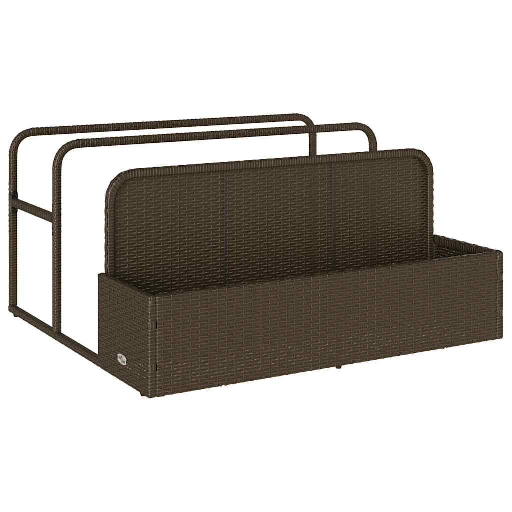 vidaXL Almacenamiento para flotadores de piscina 110x100x57 cm, poliratán Multicolor