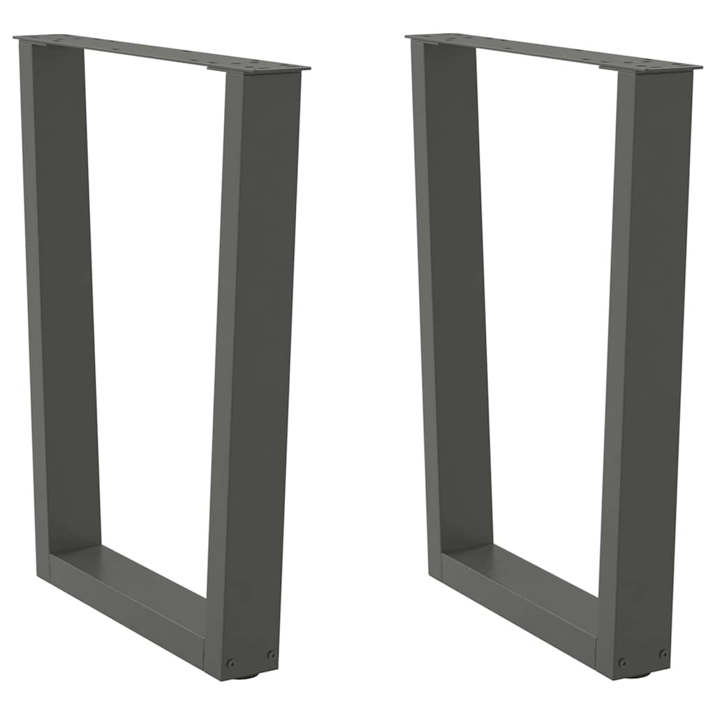 vidaXL Patas para mesa de comedor en forma de V (2 unidades) 70 x (72-73,3) cm, acero