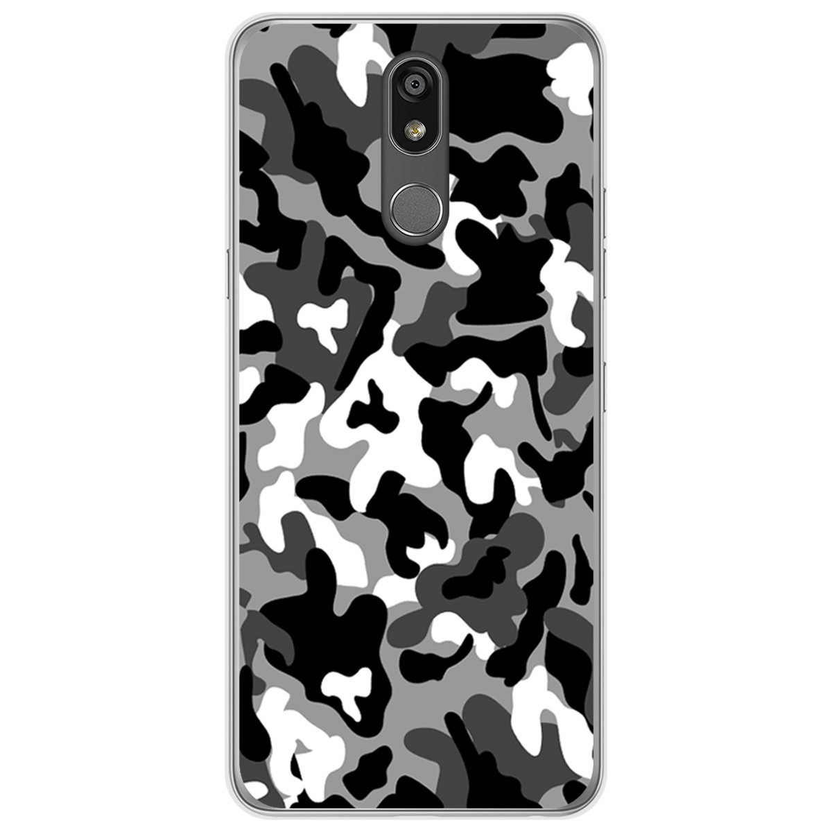 Tumundosmartphone Funda Gel Tpu para Lg K40 diseño Snow Camuflaje Dibujos