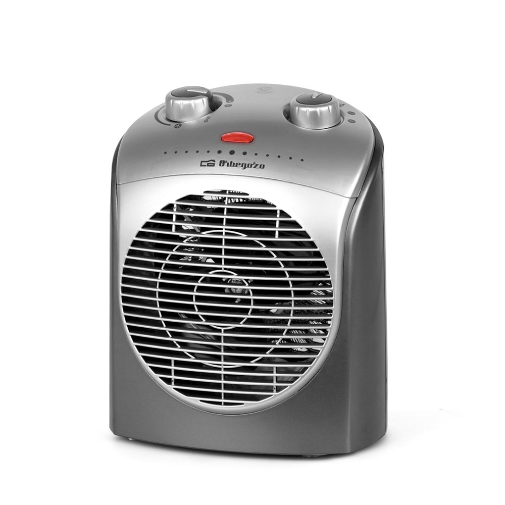 Calefactor Orbegozo FH 5021, control ajustable de temperatura, posición ventilador, 2 velocidades, 2200 W
