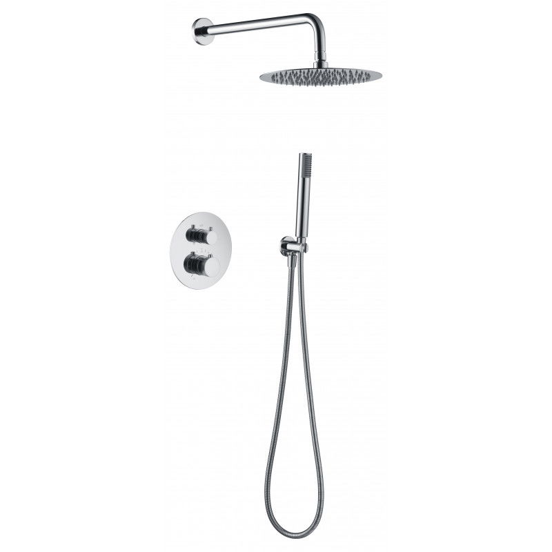 Imex Line GTD038 conjunto de ducha termostática empotrado acabado cromado elegante