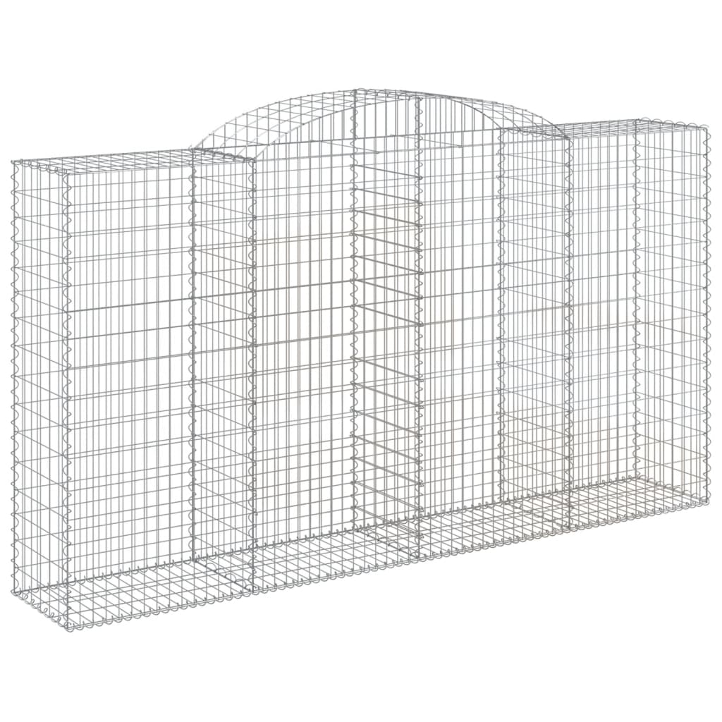 Vidaxl Cesta Gaviones Arco Hierro Galvanizado 300x30x80/100 Cm