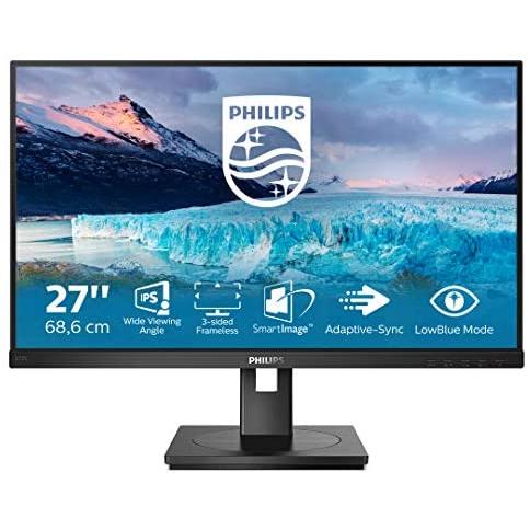Monitor 27 hdmi vga displayport dvi-d philips s-line 272s1ae 1920x1080 4ms 75hz regulable en altura, inclinable