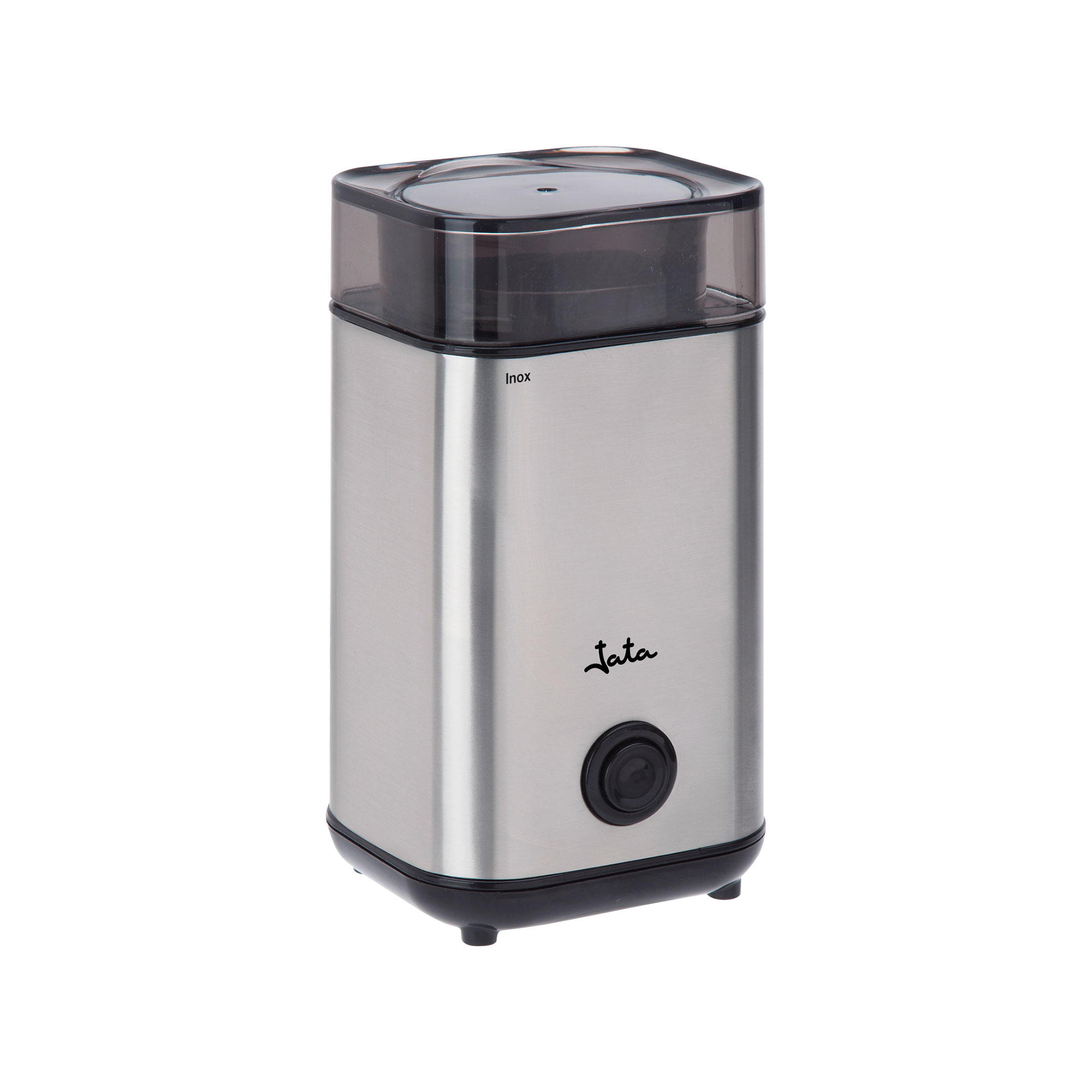 Jata Molinillo de café Eléctrico de cuerpo de acero inoxidable, Tapa con sistema de cierre de seguridad, Recipiente y cuchilla en acero inoxidable, Visor de la molienda, Pulsador de encendido - ML133