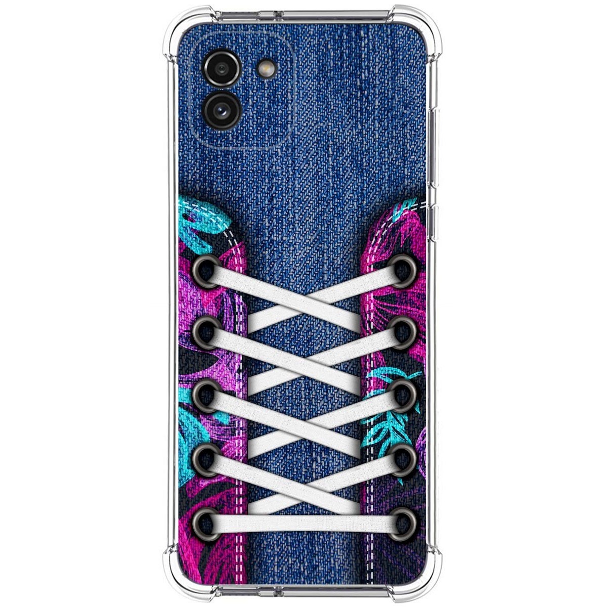 Funda Silicona Antigolpes para Samsung Galaxy A03 diseño Zapatillas 06 Dibujos