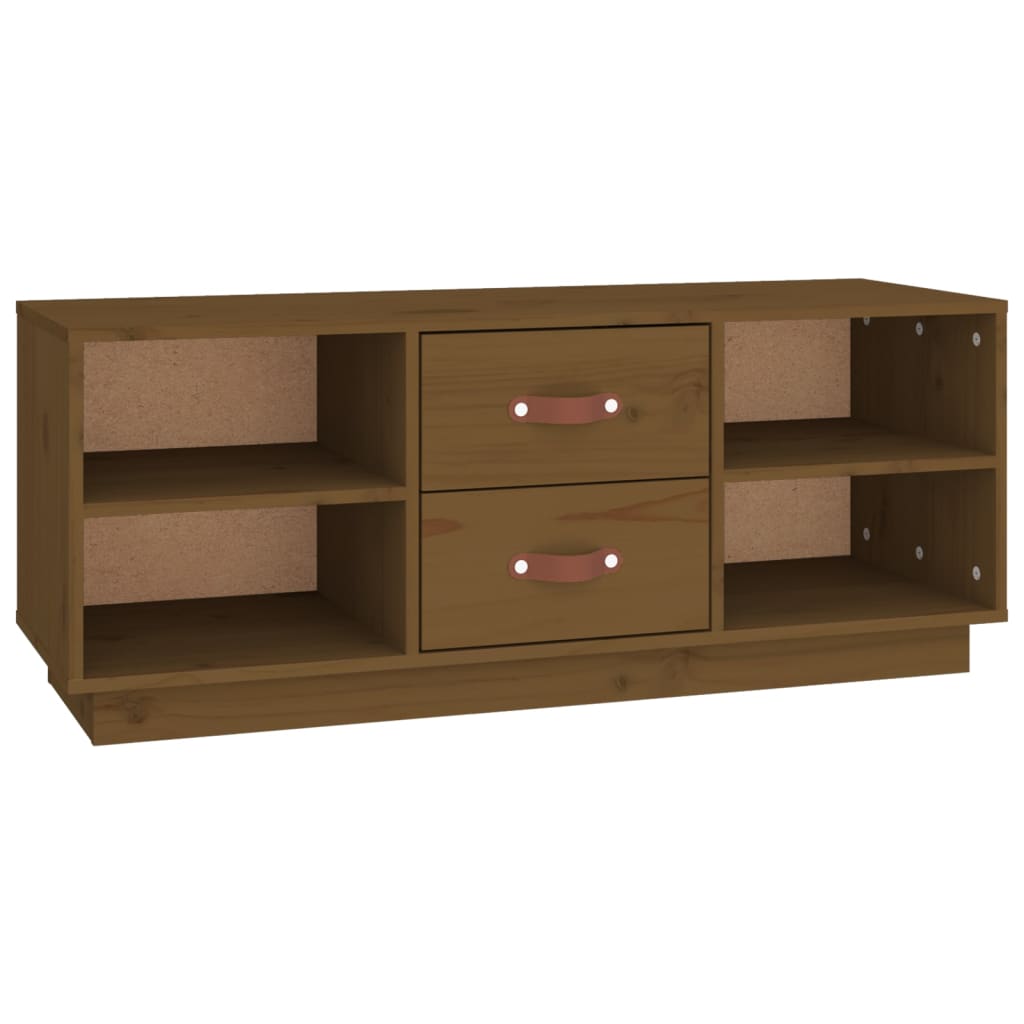 Vidaxl Mueble de TV de Madera Maciza de Pino 100x34x40 Cm