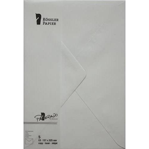 Paperado – Set de 5 unidades Sobres DIN C5 M. SF, hielo gris – VE – 10 – Pieza