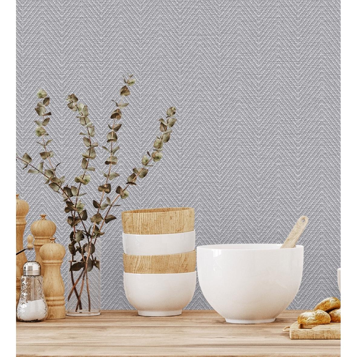 Papel pintado vinílico lavable de espigas con textura en relieve - Delhi 680975 de GAULAN - Rollo de 10 m x 1,06 m
