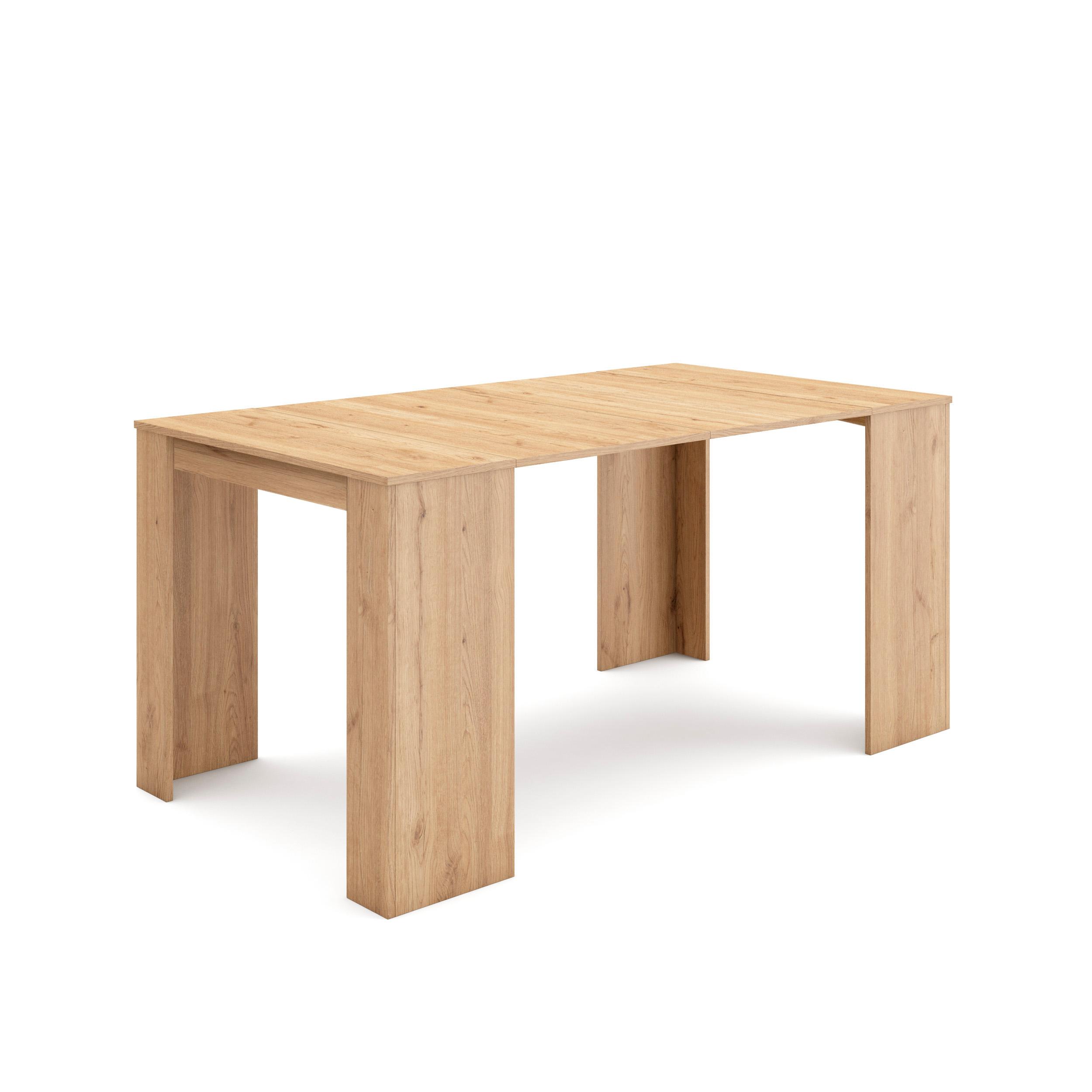 Skraut Home, Mesa Consola Extensible, Mesa Auxiliar, S III, Varios colores disponibles, tres longitudes 58/140-160-180 x90x77cm