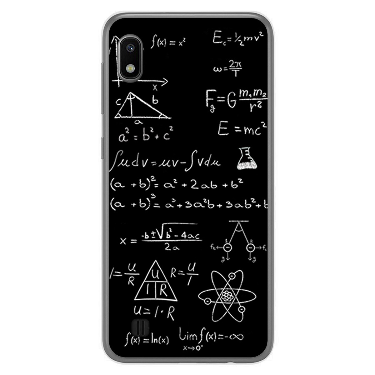 Tumundosmartphone Funda Gel Tpu para Samsung Galaxy A10 diseño Formulas Dibujos