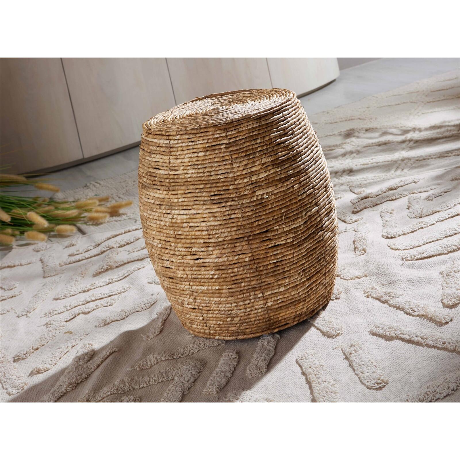 Puff fibra natural 41 cms. 38dx41 cms. El mejor complemento para tu hogar.