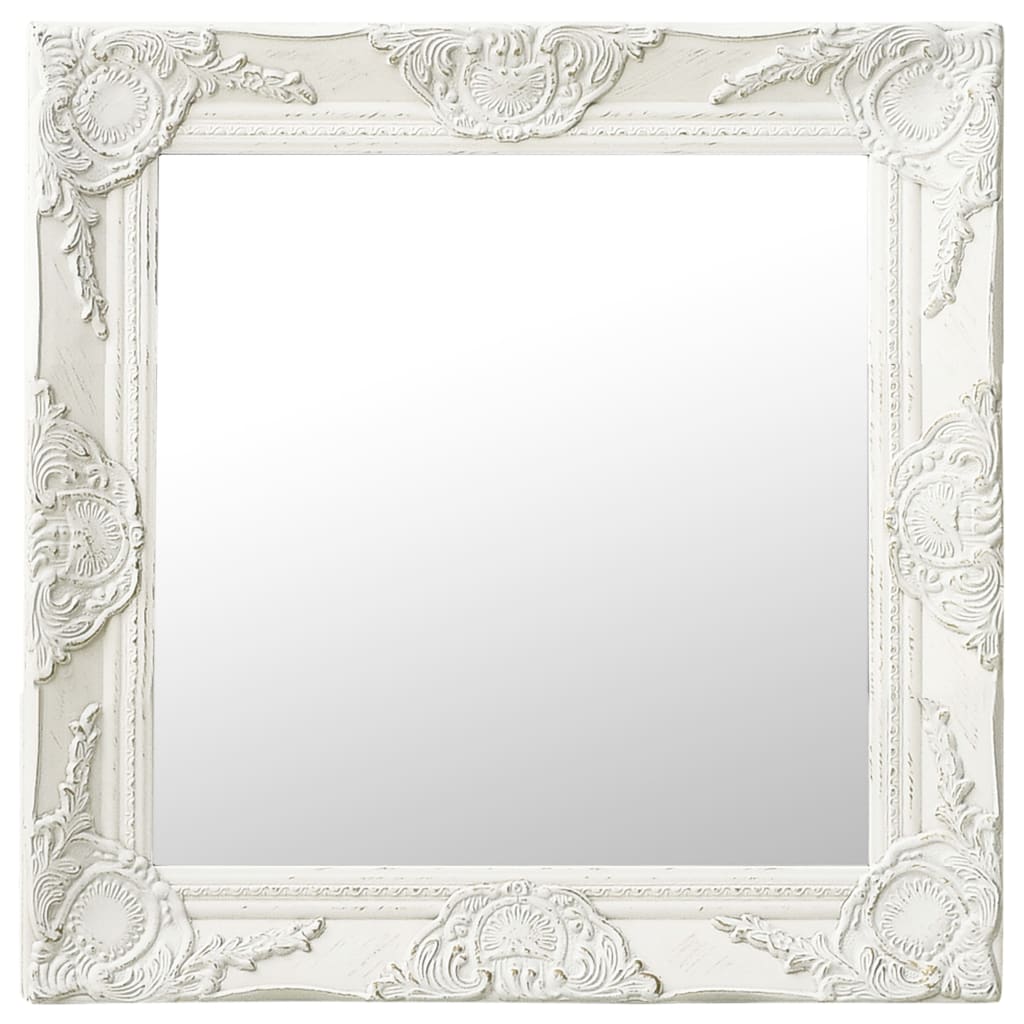 vidaXL Espejo de Pared Estilo Barroco 50x50 cm Colgante Retro Antiguo Color Blanco,  Dorado,  Negro y mas