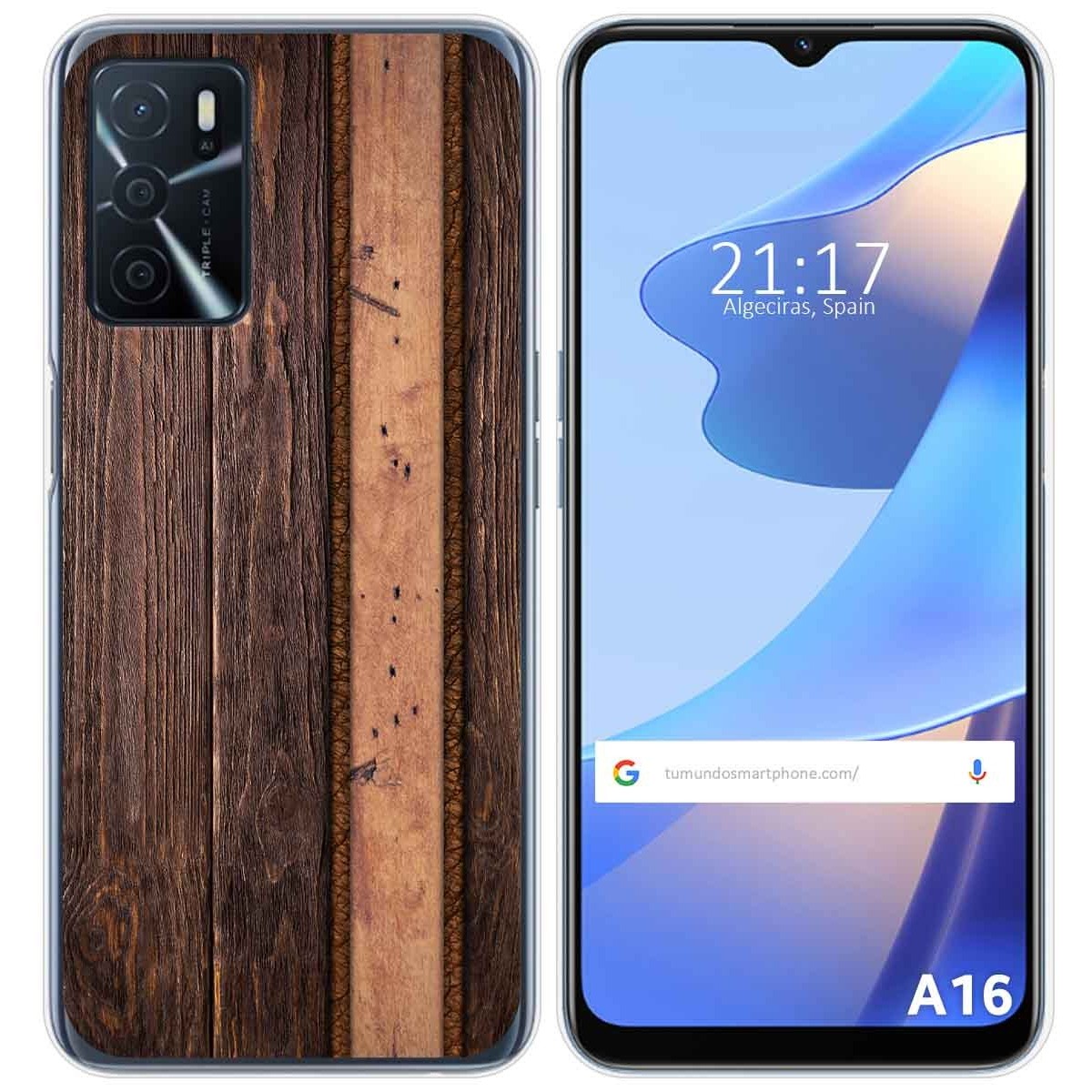 Funda Silicona para Oppo A16 / A16s diseño Madera 05 Dibujos
