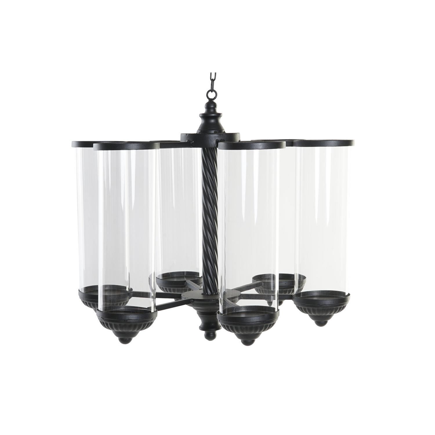 PORTAVELA METAL CRISTAL 53X53X52 TECHO NEGRO PV183151