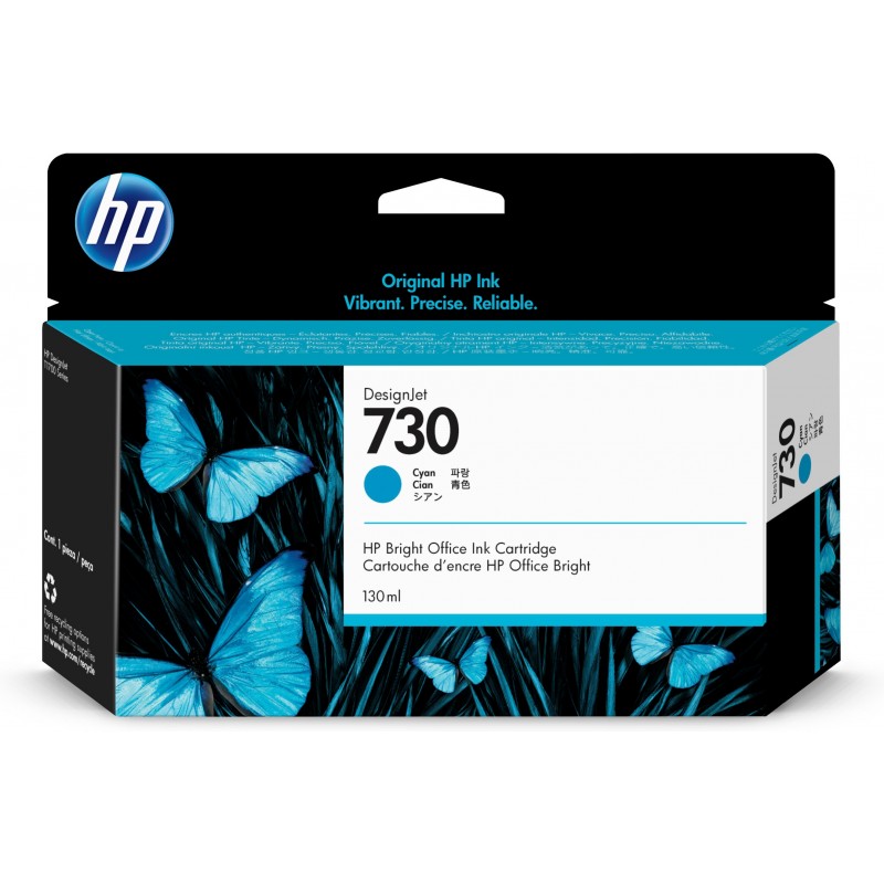 HP - Cartucho de tinta DesignJet 730 cian de 130 ml P2V62A