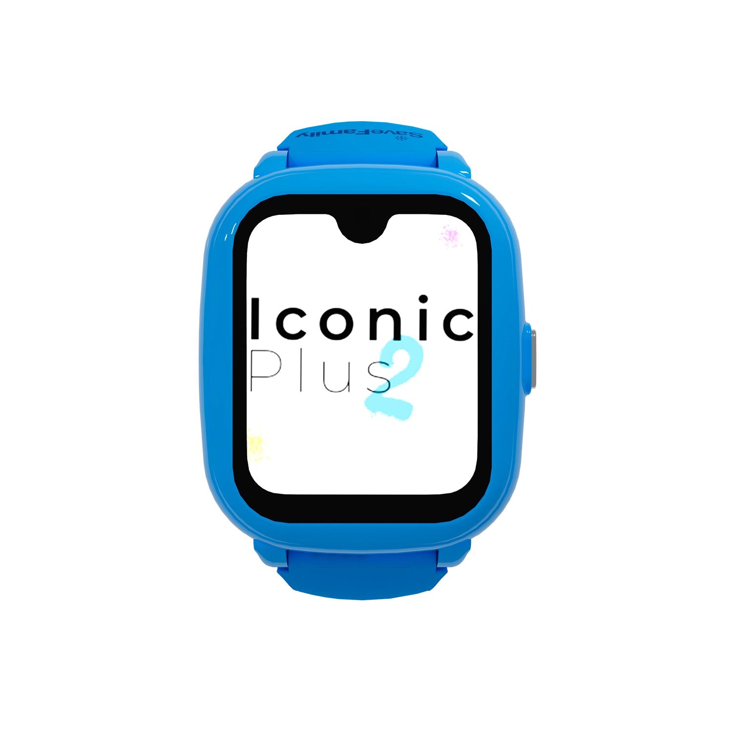 Reloj gps niño SaveFamily Relojes con GPS Iconic Plus 2 4G Reloj Inteligente niño Llamada Vídeo Face ID WhatsApp Inteligencia Artificial IA Spotify WIFI Bluetooth App Lisa Bubble Blue Medidor de constantes relojes inteligentes smartwatch NO INCLUYE SIM