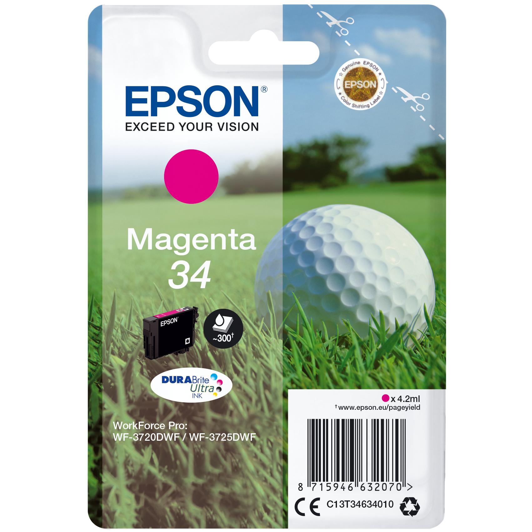 Singlepack Magenta 34 DURABrite Ultra Ink