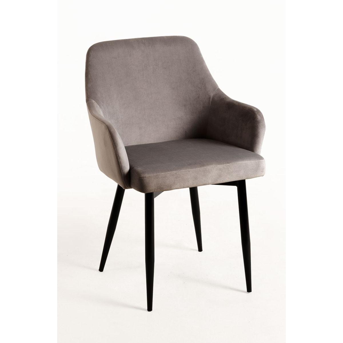 Regalos Miguel - Sillas Comedor - Silla Puan Terciopelo - Gris oscuro