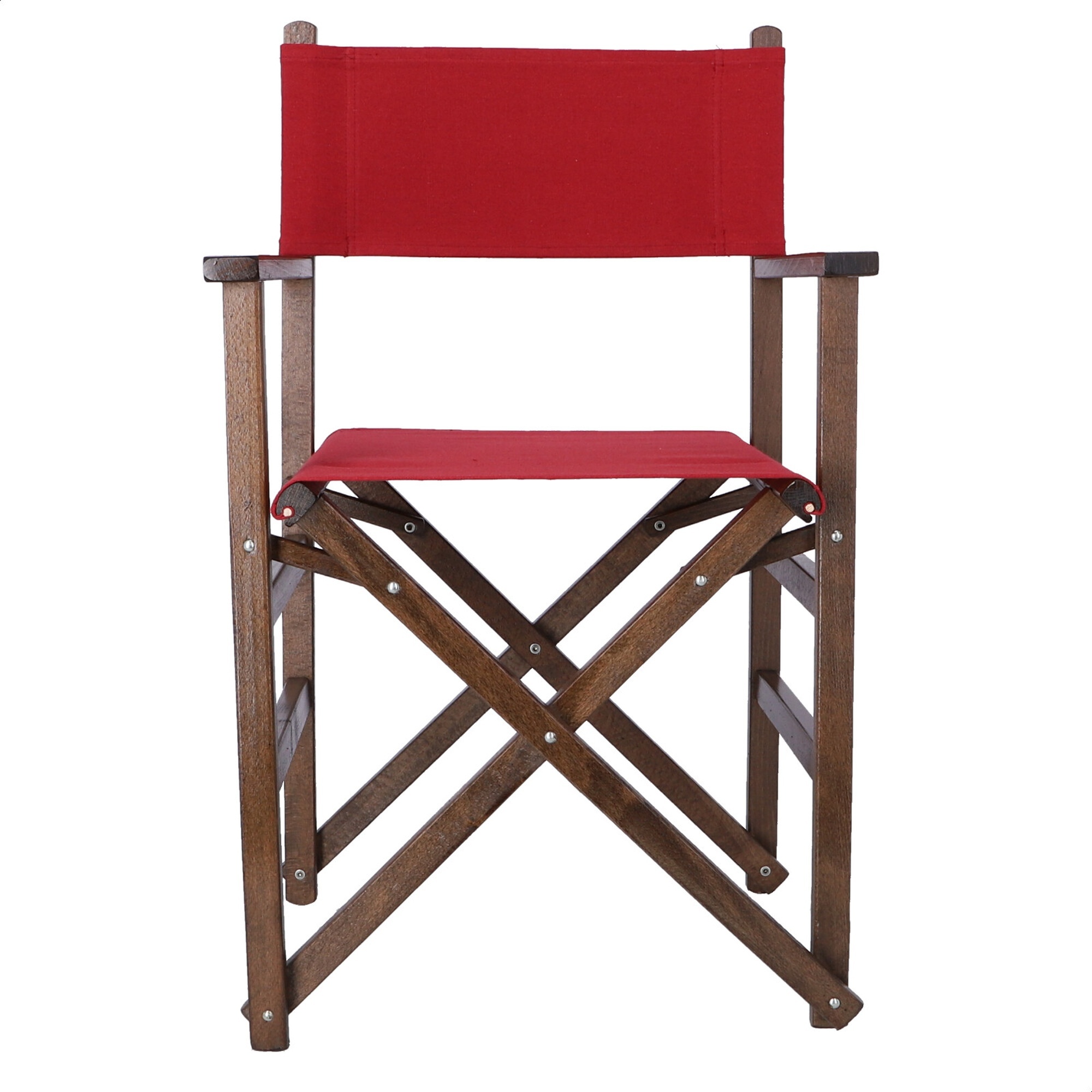 Wellhome Sillón Director Plegable Estructura Nogal con Lona Cruda 51x46x86 Cm