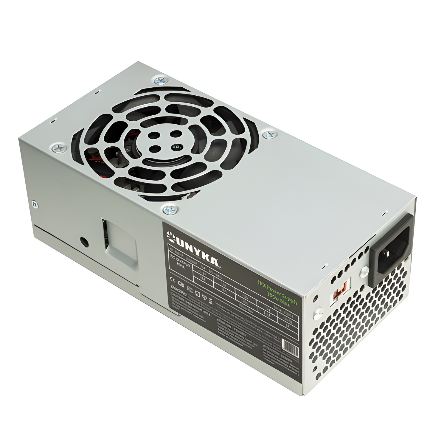 Fuente alimentación unykach tfx (formato rectangular) - 350w 24pins 2 x sata. rohs. homologación ce