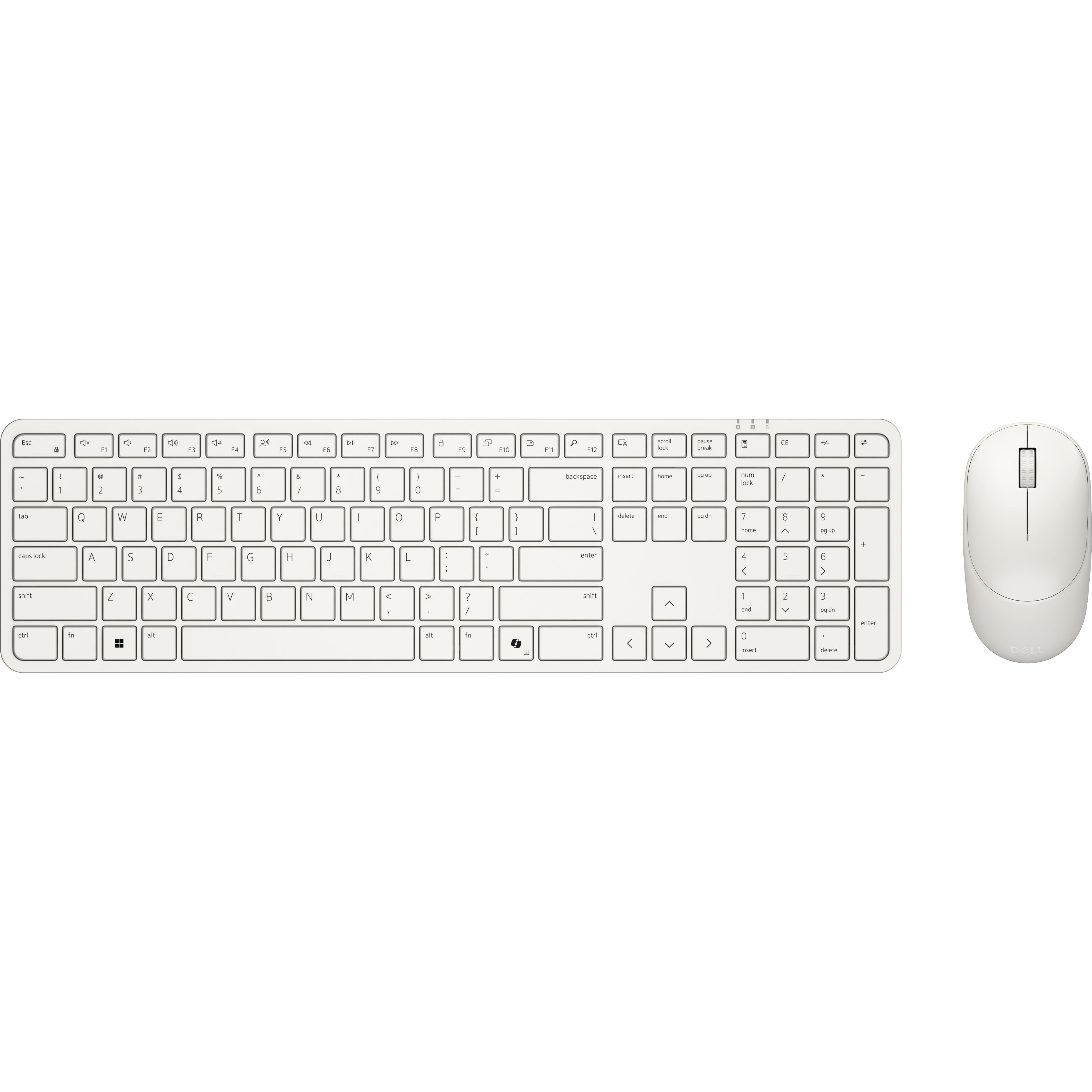 DELL Pro 5 KM526 teclado Ratón incluido Hogar / Oficina RF inalámbrico QWERTY Español Blanco