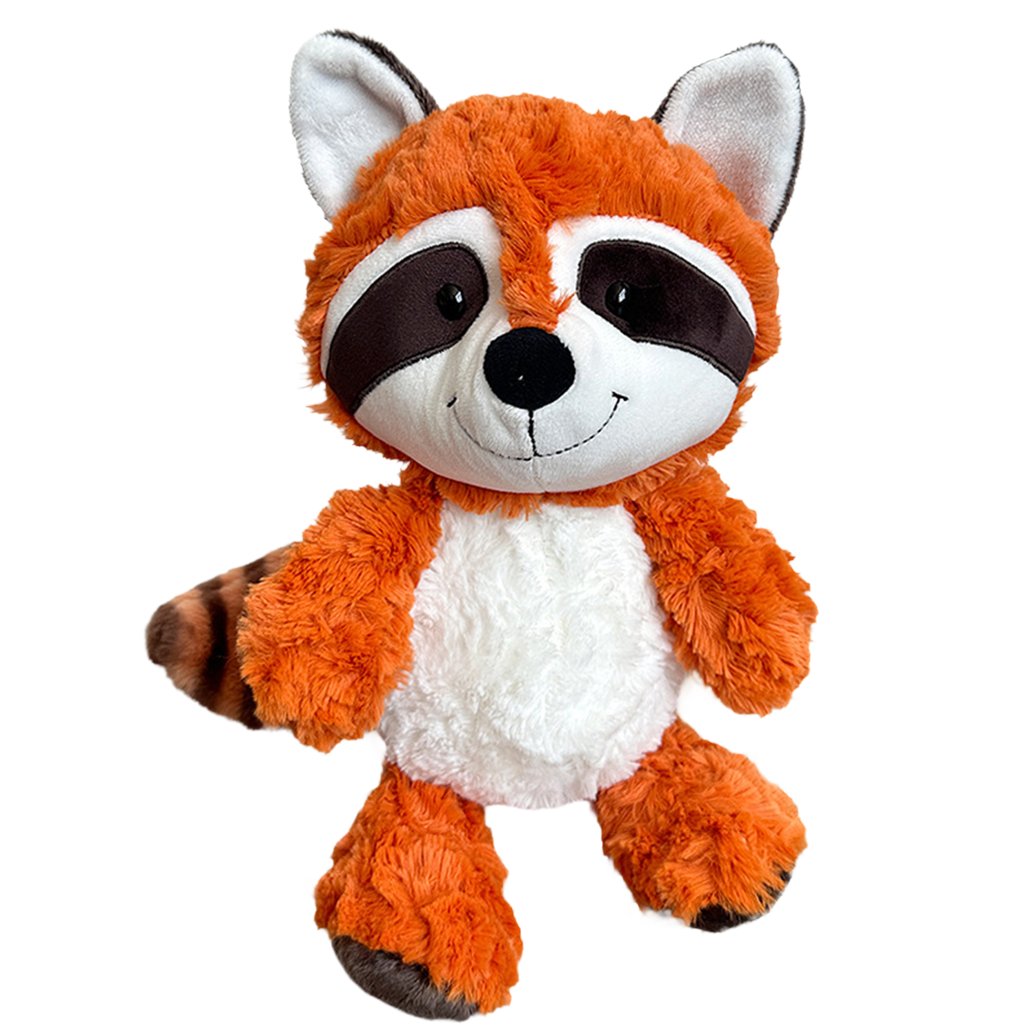 DAM Peluche extrasuave y mullido. Diseño de mapache. 53cm. 29x46x53 Cm. Color: Naranja