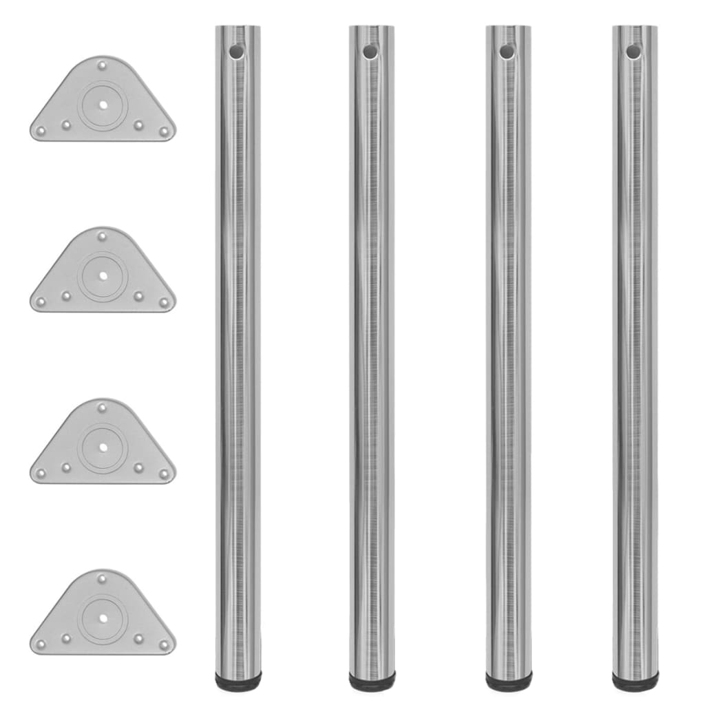 vidaXL 4 Patas de mesa ajustables en alturas 870 mm