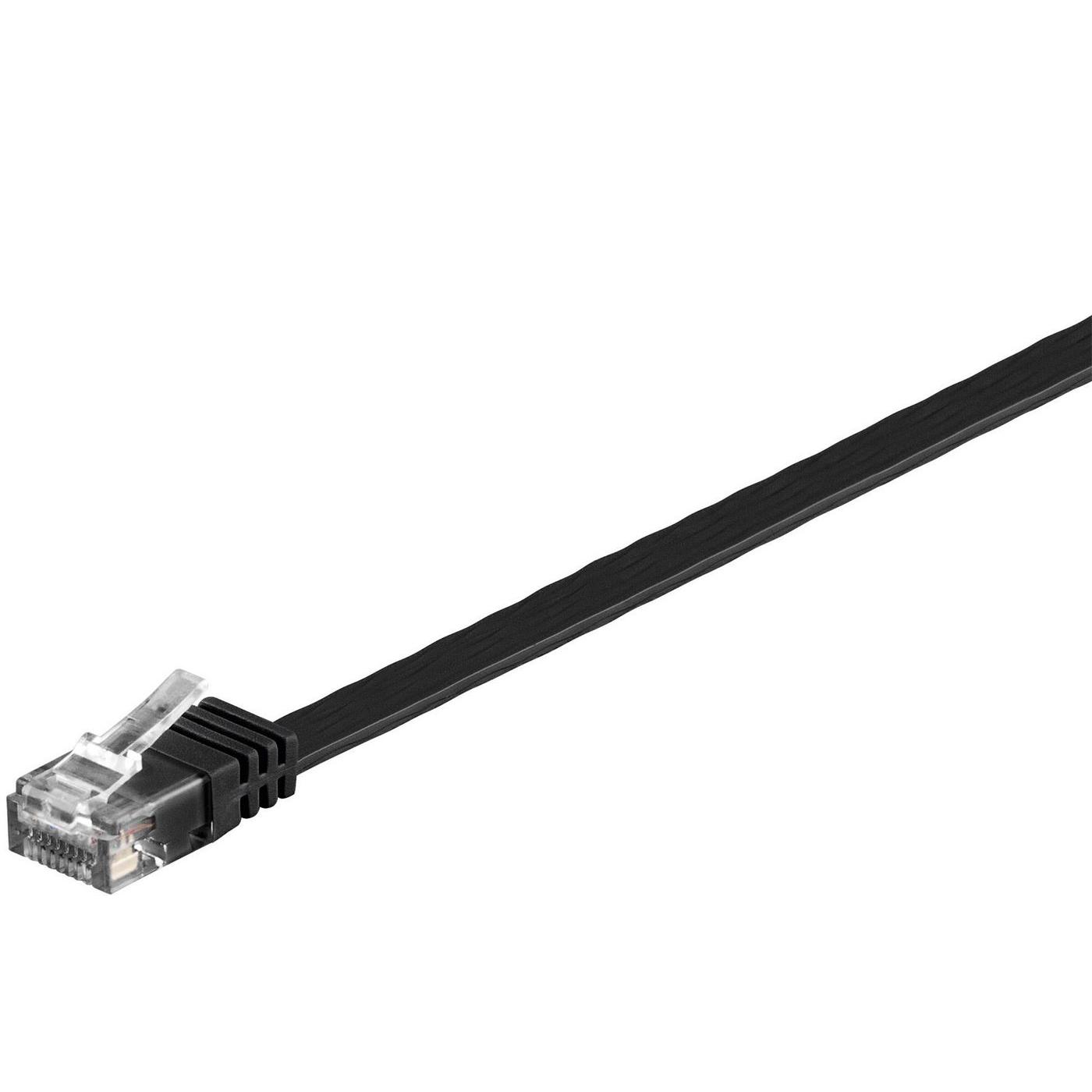 Microconnect Cable de Red U/UTP CAT6 0.25M Negro Plano - Alta Velocidad