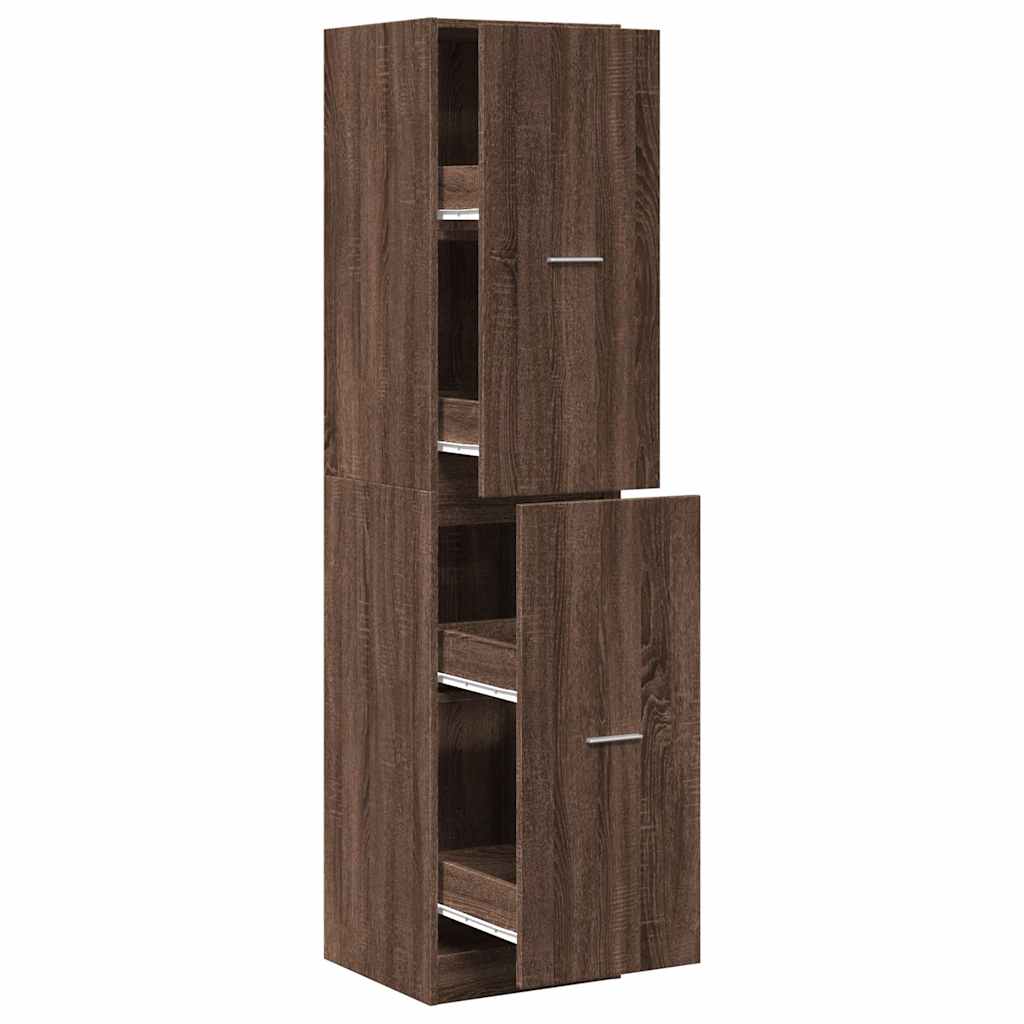 vidaXL Armario botiquín madera ingeniería marrón roble 40x41x174,5 cm