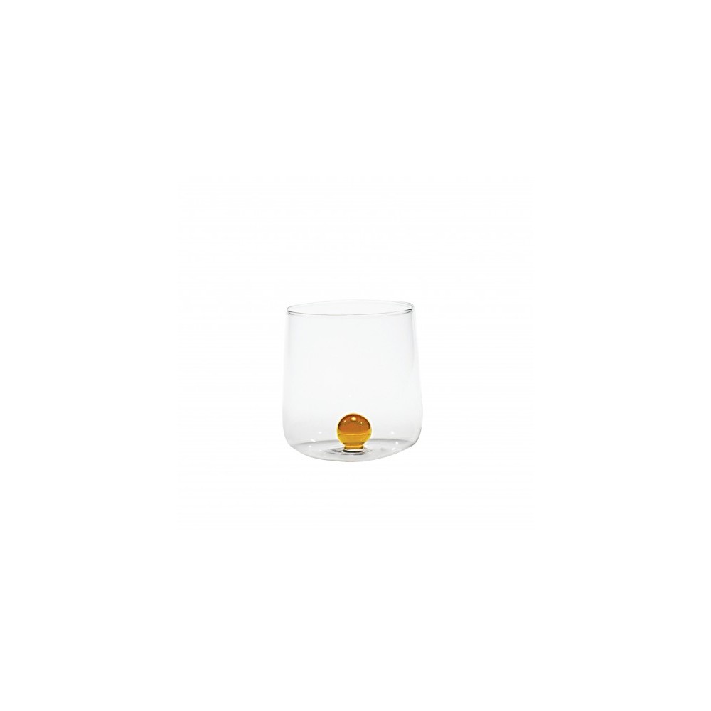 Vaso Bilia Zafferano de vidrio borosilicato, juego de 6 piezas, color oro amarillo
