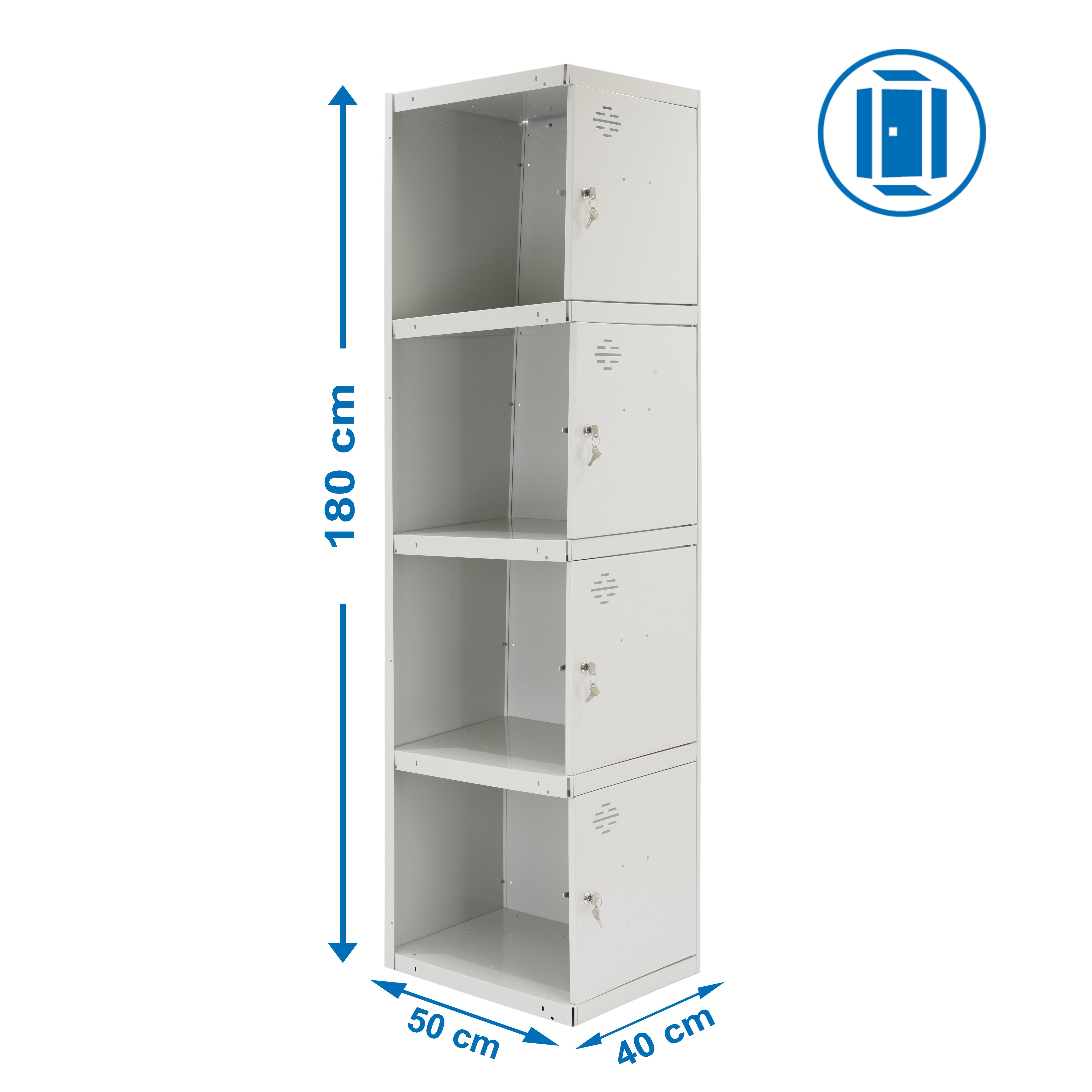 Estantería SIMONRACK Simonlocker prof.dism.4 puerta 1/4 400 adi gris