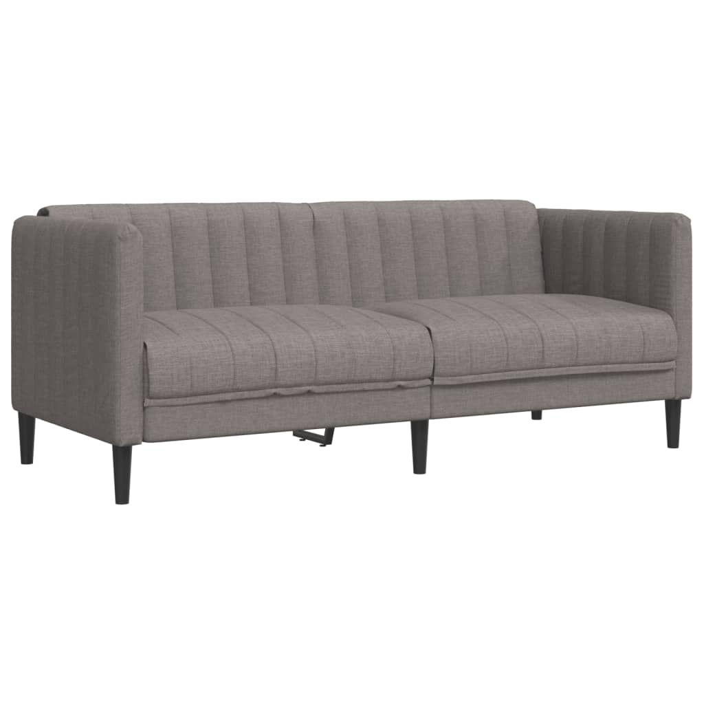 vidaXL Sofá de 2 plazas tela gris taupe