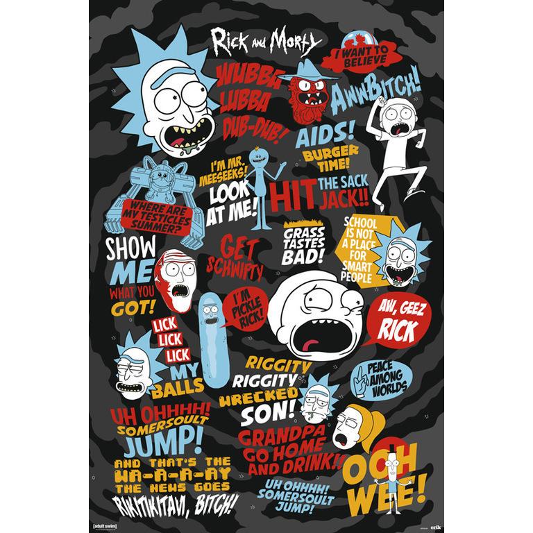 Poster rick y morty quotes