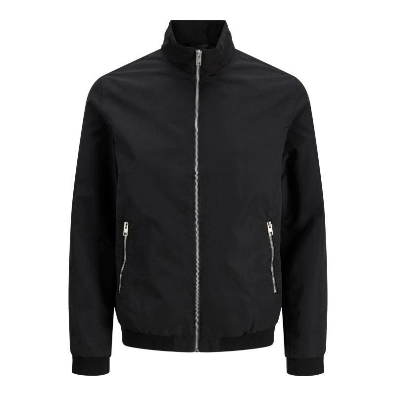 Chaqueta Bomber Jack & Jones Hombre - Negro | Tejido Woven de Alta Durabilidad | Cuello Alzado | Tallas S-2XL