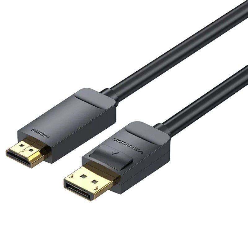 Cable conversor vention hagbj/ displayport macho - hdmi 4k macho/ 5m/ negro