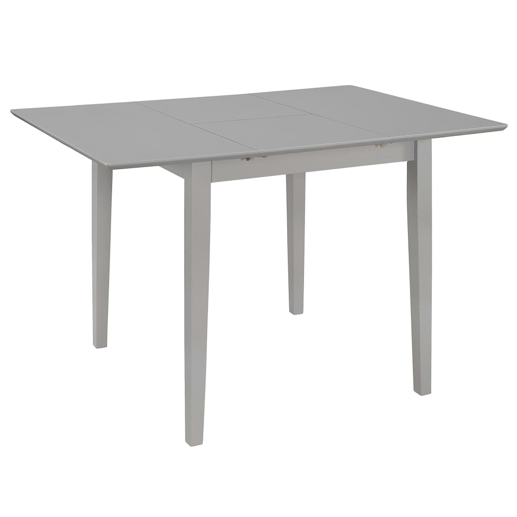 vidaXL Mesa de comedor extensible (80-120)x80x74 cm MDF en color Gris/Blanco y marrón | estructura resistente ideal para salón dormitorio o estudio