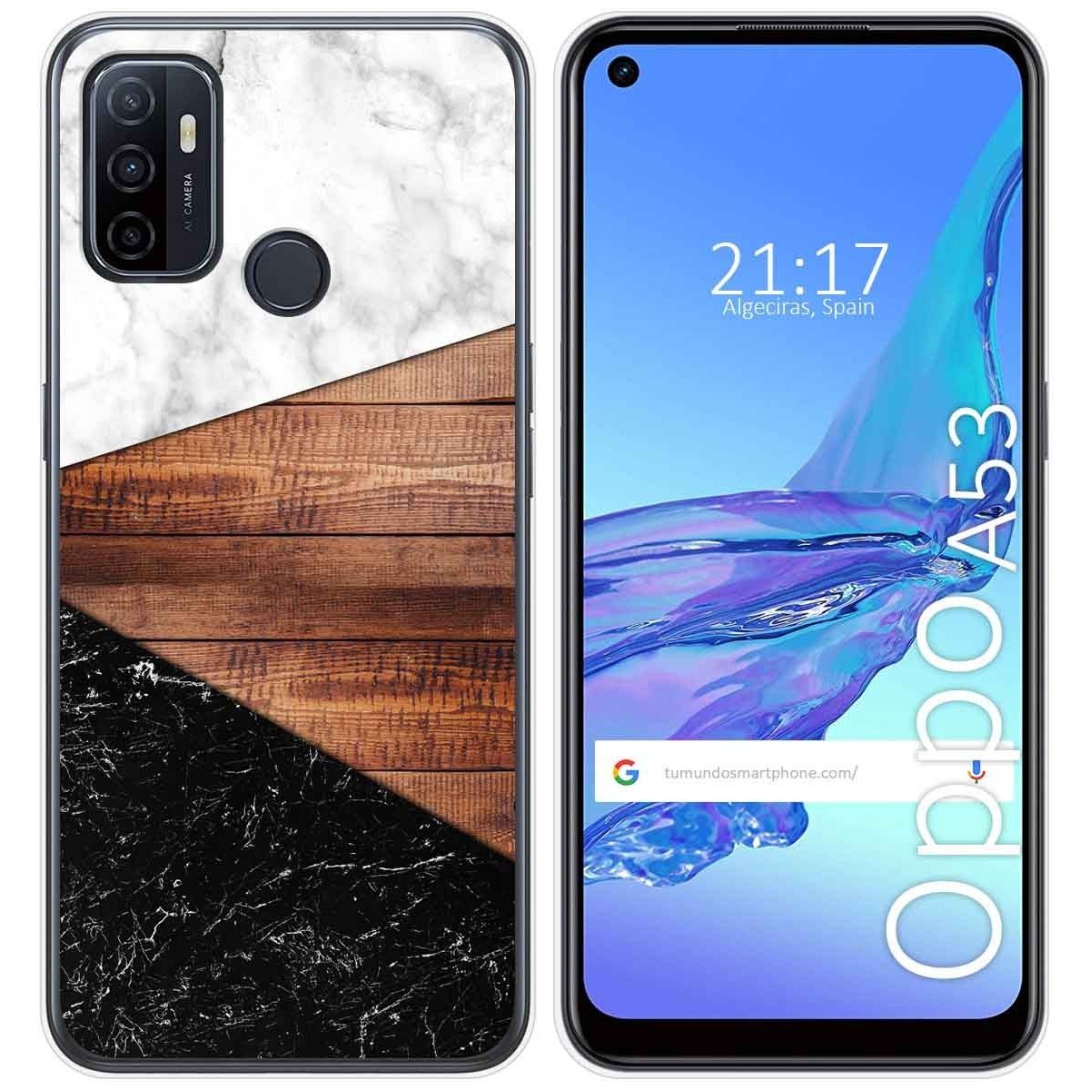 Tumundosmartphone Funda Gel Tpu para Oppo A53 / A53s diseño Mármol 11 Dibujos
