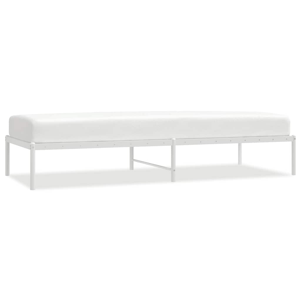 vidaXL Estructura de cama sin colchón metal blanco 80x200 cm