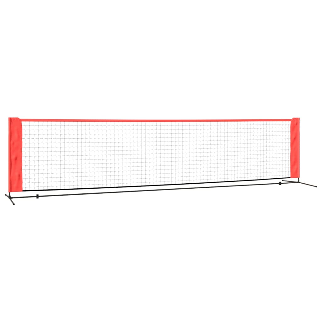 vidaXL Red de tenis poliéster negro y rojo red badminton Dimensiones 300 x 100 x 87 cm,  400 x 100 x 87 cm,  500 x 100 x 87 cm y mas