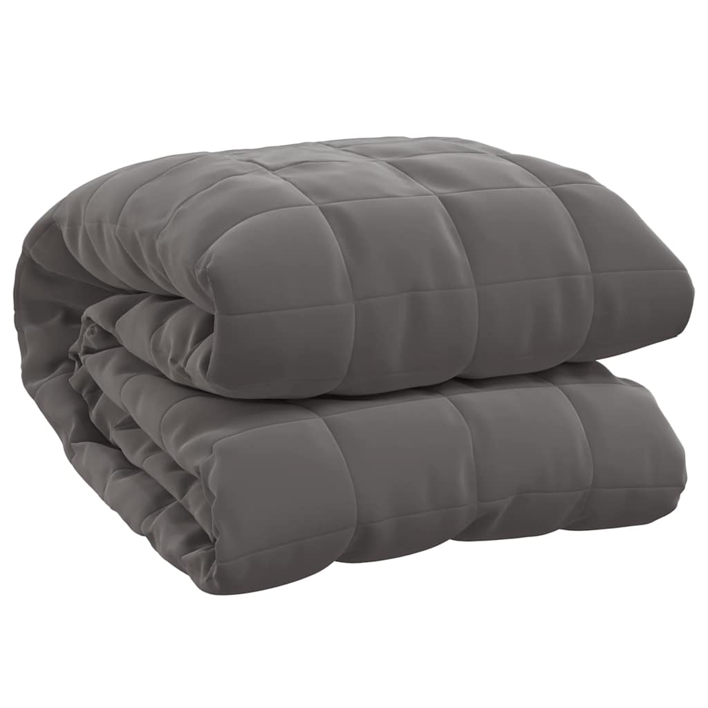 vidaXL Manta con peso tela gris 220x260 cm 11 kg