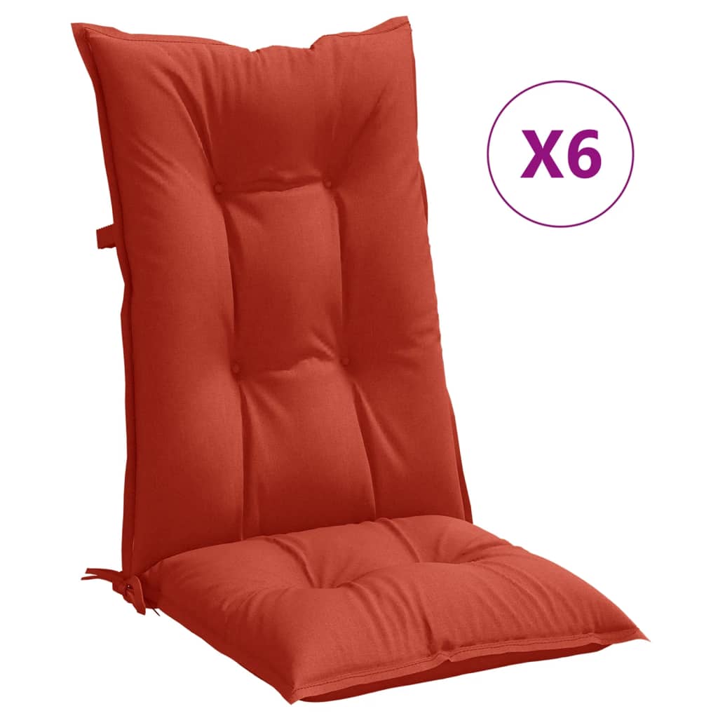 Vidaxl Cojines para Silla Respaldo Alto 6 Uds Color Antracita Melange