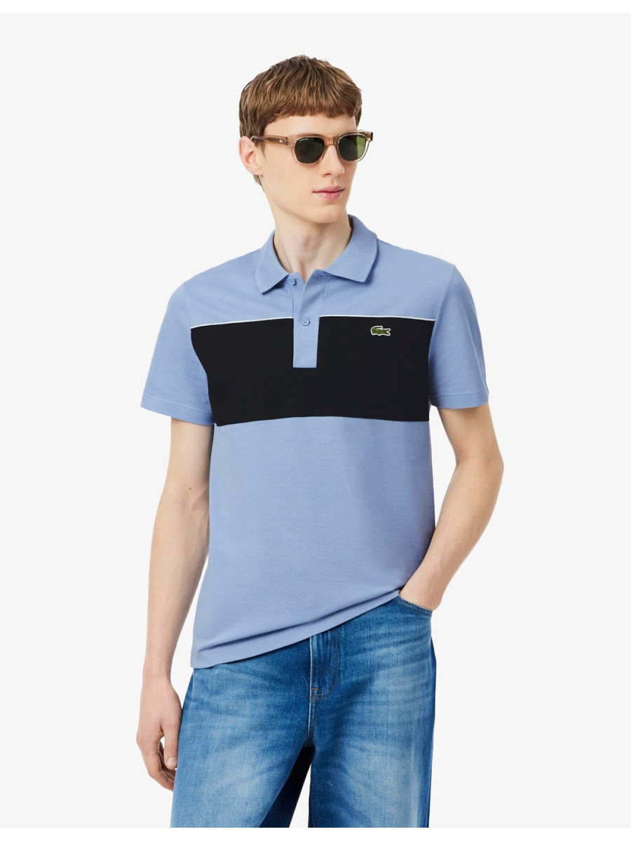Polo Lacoste Franjas Combinado Azul Claro Hombre PH0895 LACOSTE Raíz Inicio MARCAS LACOSTE POLOS LACOSTE HOMBRE ROPA POLOS