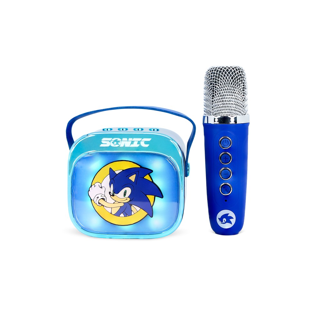 ALTAVOZ DE KARAOKE INALÁMBRICO CON MICRÓFONO Y LUCES LED SONIC COMPATIBLE CON CUALQUIER FUENTE DE SONIDO BLUETOOTH