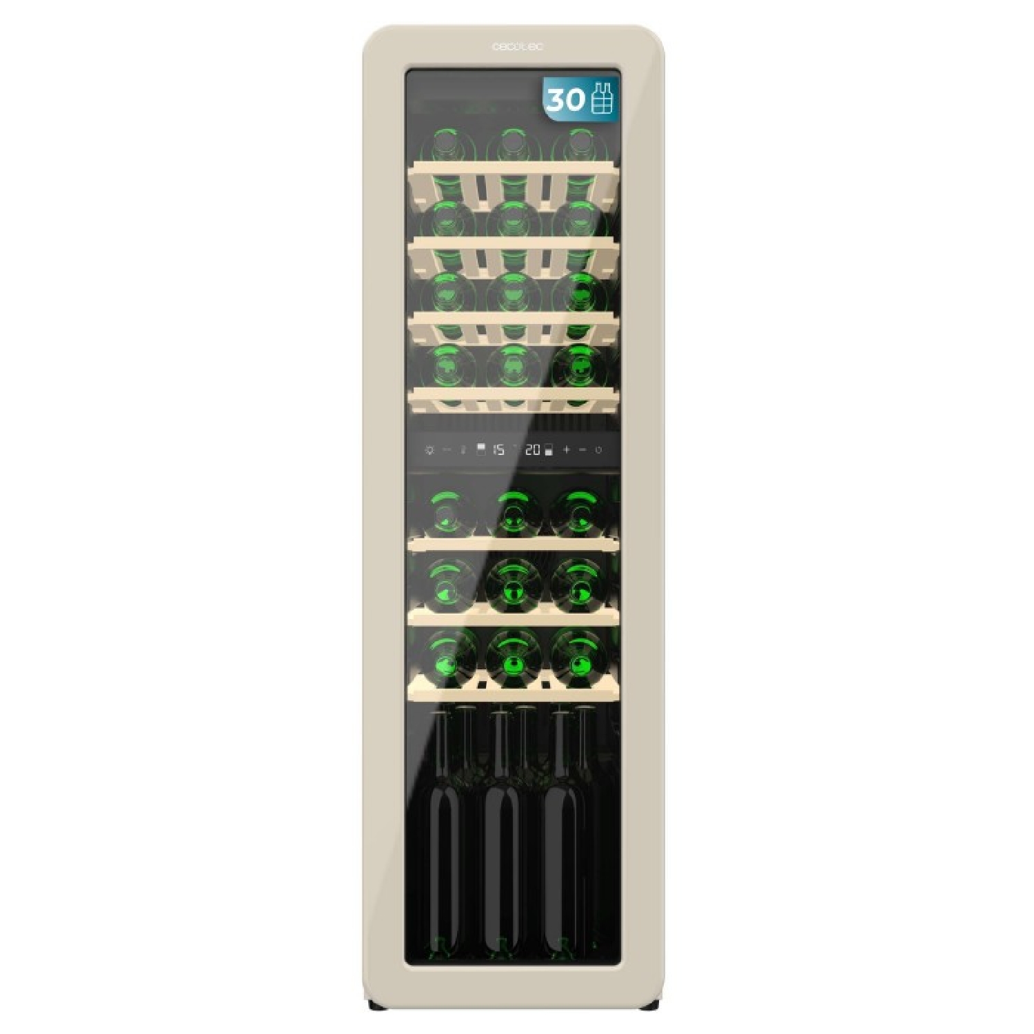 Cecotec Vinoteca Bolero GrandSommelier Origin Duo 30 Hit Beige