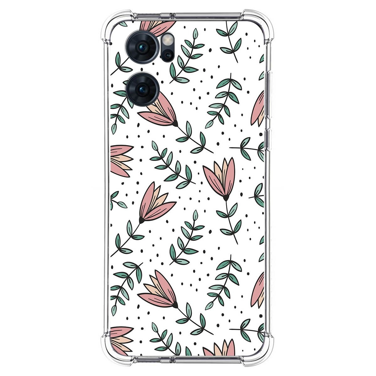 Funda Silicona Antigolpes para Oppo Find X5 Lite 5G diseño Flores 01 Dibujos